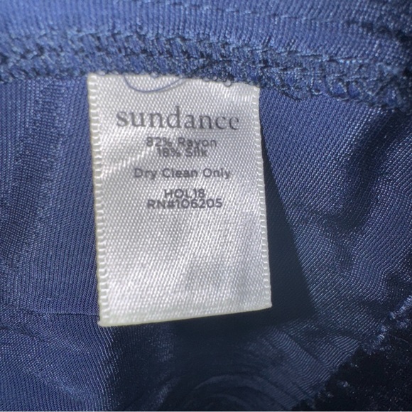 Sundance Hendrix Silk Blend Navy Velvet Shirt Mini Dress Long Sleeve Sz XS - Picture 7 of 11